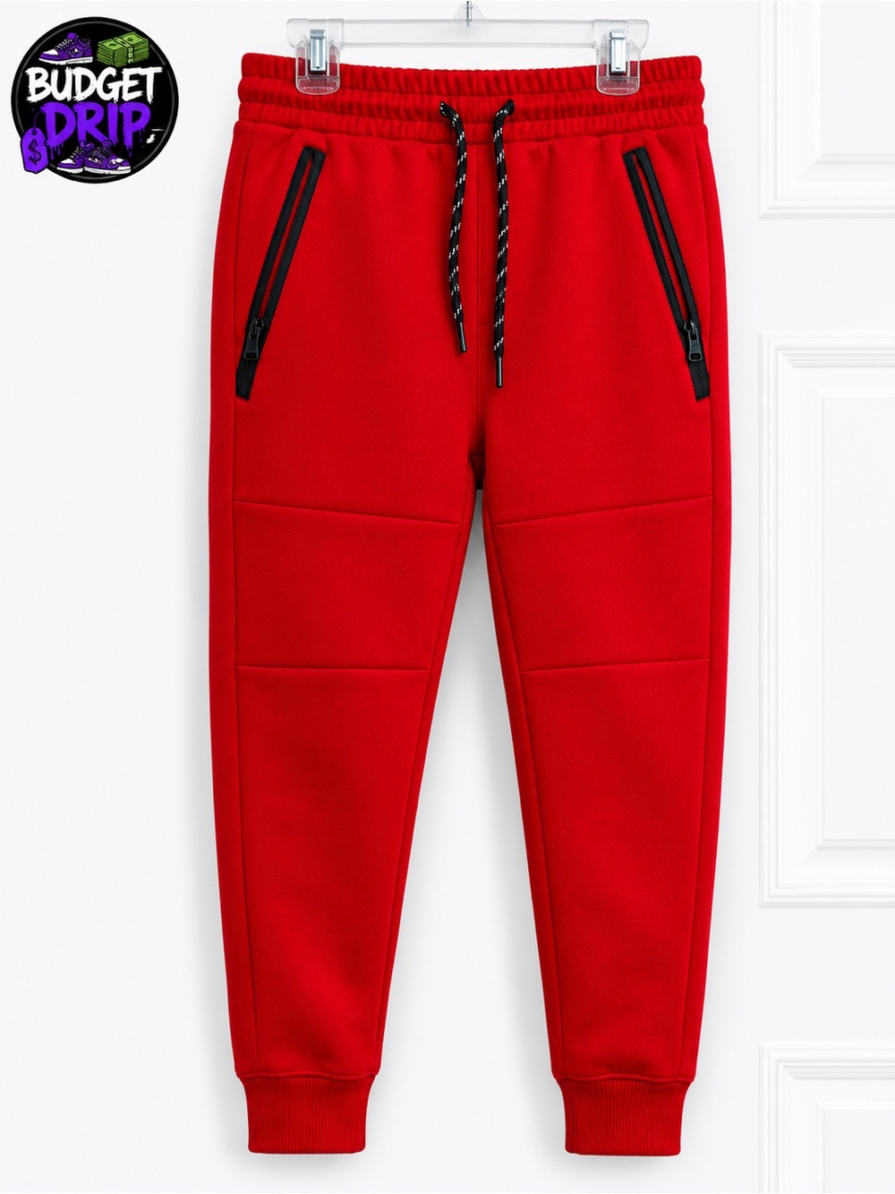 Source Unknown Red Men's Jogger Sweatpants with Black Trim